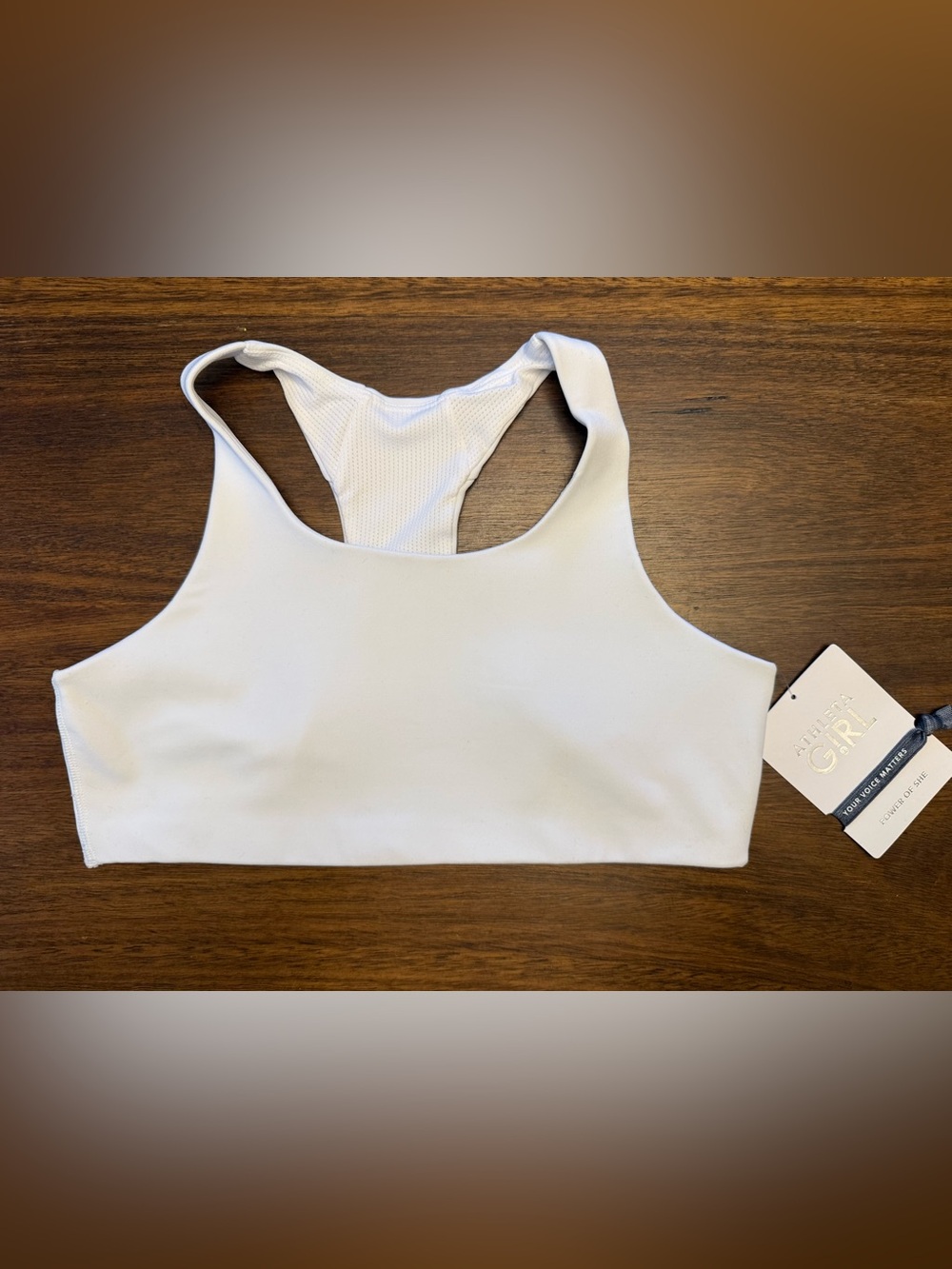 Girl Athleta White Racerback Sports Bra Pack Size 16